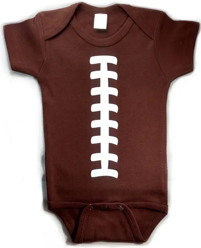Vista 2 de Bebé Fútbol con Custom Personalizada Back Lettering Body Outfit café Unisex