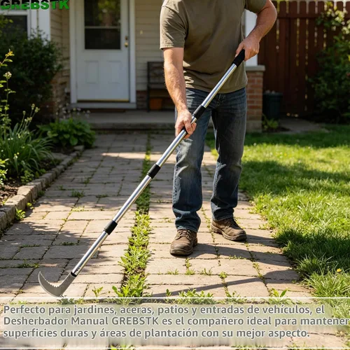 Vista 8 de GREBSTK Crack Weeder Crevice Weeding Stainless Steel Tool Adjustable, 63 in