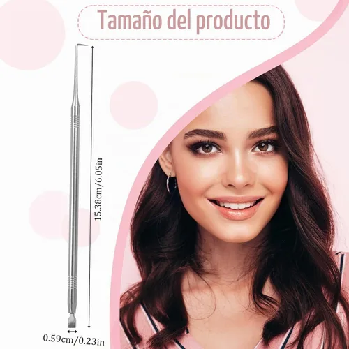 Vista 4 de Kit profesional 2 en 1 de elevación y tinte de pestañas, herramienta separadora de pestañas con peine, cepillo de permanente de pestañas de acero