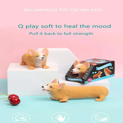 Vista 8 de FauKait Juguetes Blandos Juguetes Aplastantes Bolas de Estrés de Perro Corgi para Niños y Adultos, Juguetes de Halloween y Navidad, Regalos