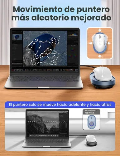 Vista 3 de Vaydeer Movedor de Ratón Indetectable, Dispositivo Jiggler de Ratón M4 con Interruptor de Encendido/Apagado, Agitador Libre de Controladores