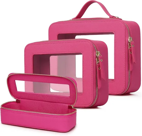 Vista 34 de Bolsa de maquillaje transparente (negro L)
