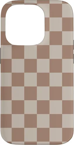 Vista 17 de Bonita funda Classic Dark Brown Checkered Big Checkerboard para iPhone 16