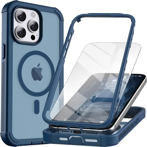 Vista 19 de Funda magnética para iPhone SE 3ª y 2ª [protector de pantalla] [compatible con MagSafe] [protección contra caídas de grado militar]