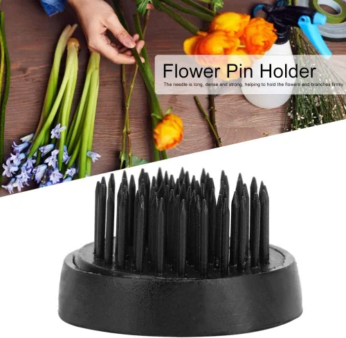 Vista 2 de TOPINCN Soporte de flores Rana Redondo Fijo Herramientas Arreglo Floral, Aguja Japonesa Plumbum Flower Pin Holders (34MM)