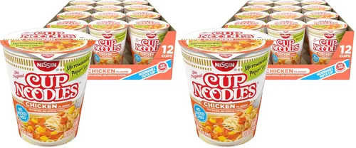 Vista 31 de Nissin Taza de fideos ramen con proteína, sabor a pollo picante con caldo de huesos, 16g de proteína, taza de 2.54 onzas (paquete de 6)