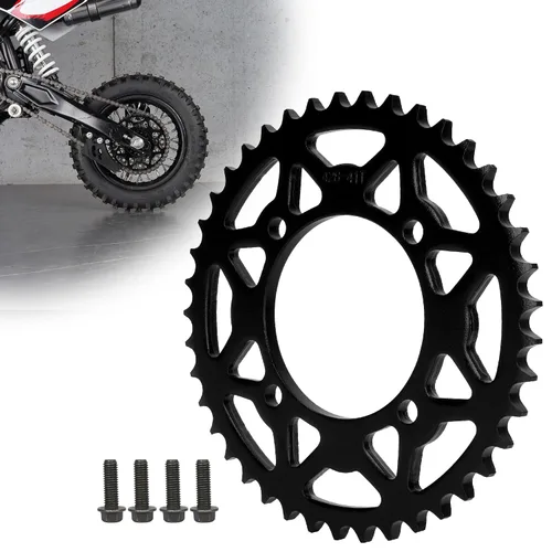 Vista 8 de RUTU Piñón de Cadena 420 Piñón Trasero 35 Dientes 76mm para Motocicletas Chinas de 50 70 90 110 125 140cc 150 160 170 Cc Apollo RFZ CRF50 XR50 SDG