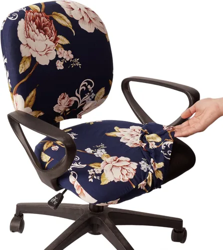 Vista 32 de Melaluxe Funda para silla de oficina de computadora, funda universal protectora y elástica para silla giratoria elástica
