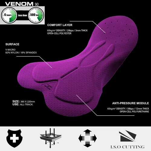 Vista 5 de Darevie Pantalones cortos de ciclismo profesional para hombre, 6H, 500 KM, pantalones cortos de ciclismo con relleno 3D con agarre de pierna de 2.8in