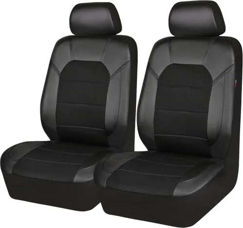 Vista 7 de Car Pass - Fundas universales de cuero para asiento de automóvil, se adaptan a la mayoría de automóviles, SUV, camiones y camionetas