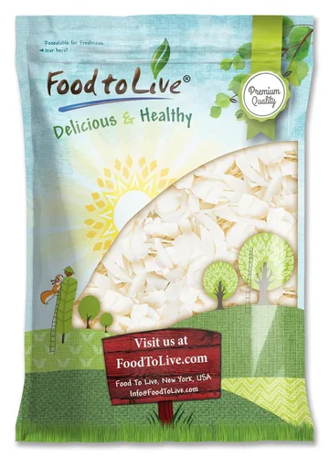 Vista 9 de Food to Live Chips de coco, 5 onzas – Copos sin azúcar, sin sulfuro, crudo, seco, desecado, carne de coco afeitada, vegana, keto, a granel, ideal