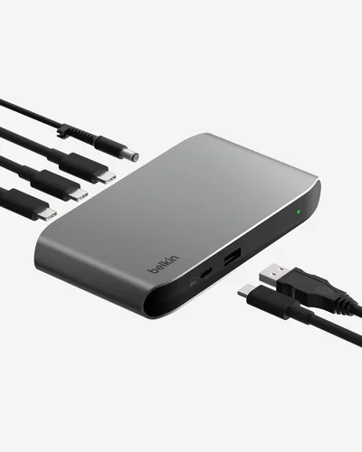 Vista 16 de Belkin Thunderbolt 3 Dock Pro con cable Thunderbolt 3 - Hub USB-C - Estación de acoplamiento USB-C para MacOS y Windows, 4K dual a 60Hz, velocidad