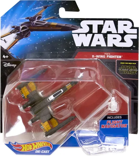 Vista 3 de Hot Wheels Star Wars: El Despertar de la Fuerza Hero Open Wing Orange Starfighter Starship Vehículo