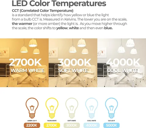 Vista 3 de Bulbrite Bombillas LED G40 de vidrio lechoso regulables de 8,5 vatios con base de tornillo medio (E26) 2700K (luz blanca cálida), 800 lúmenes