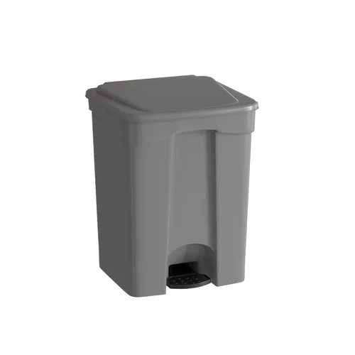 Vista 6 de Cubo de basura rectangular beige de 92 cuartos de galón / 23 galones, eliminación de manos libres, cubo de basura con pedal de pie