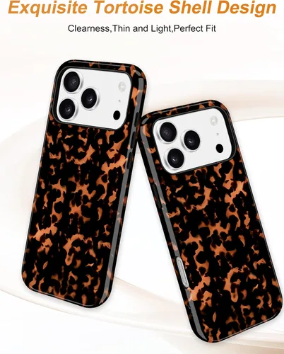 Vista 399 de Jusy Funda compatible con MagSafe con estampado de caparazón de tortuga marrón para iPhone 7/8/SE, cubierta protectora de TPU suave magnética