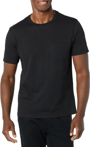 Vista 5 de Tienda Essentials Camisetas para hombre, manga corta, cuello redondo, bolsillo, algodón, paquete de 2