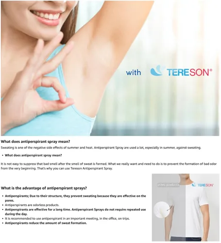 Vista 6 de Tereson Spray antitranspirante clínico Strength 1.69 Fl Oz Dermatológicamente probado - Tratamiento de hiperhidrosis