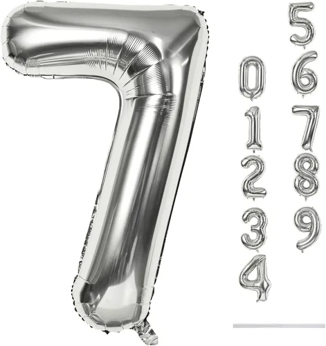Vista 32 de Globo negro del número 0 para niñas y niños, 40 pulgadas, grande, número 0-9, de papel de aluminio, de Mylar para helio, juego de globos digitales