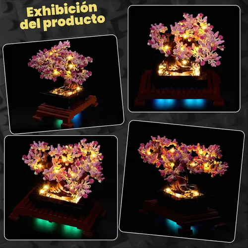 Vista 5 de Kyglaring Kit de luz LED compatible con bloques de construcción Lego Bonsai Tree 10281 – Accesorios de iluminación mejorados para juego de modelos