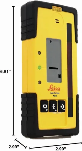 Vista 4 de Leica Geosystems 789922 Rugby Rod Eye 120 - Receptor láser giratorio, color amarillo