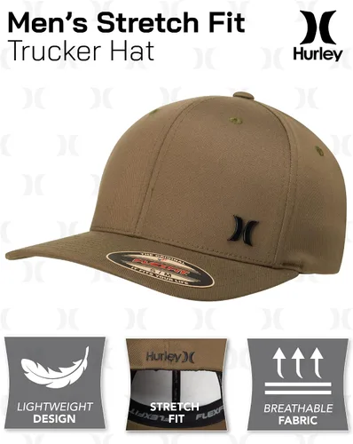 Vista 2 de Hurley Gorra de béisbol para hombre, sombrero ajustado Iron Corp