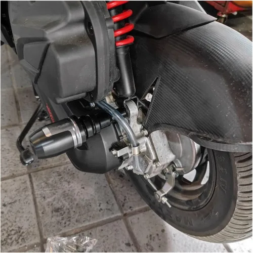 Vista 8 de for Yamaha MT-03 MT03 MT 03 Motorcycle CNC Aluminium Crash Pads Exhaust Frame Slider Protector Anti-Fall Frame Sliders (Color : Black)