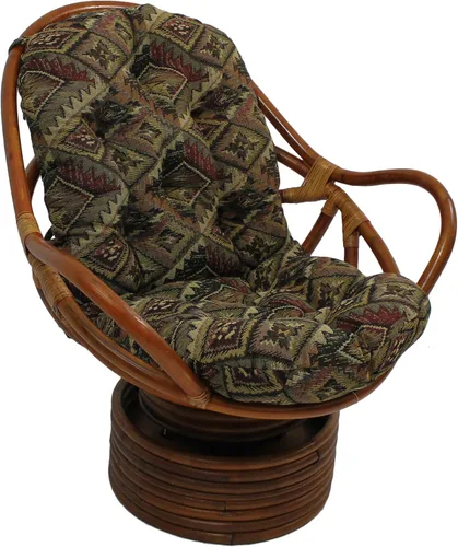 Vista 2 de Blazing Needles Cojín de Silla Mecedora Giratoria con Tapiz Estampado, 48" x 24", Cosecha de Otoño Cosecha otoñal