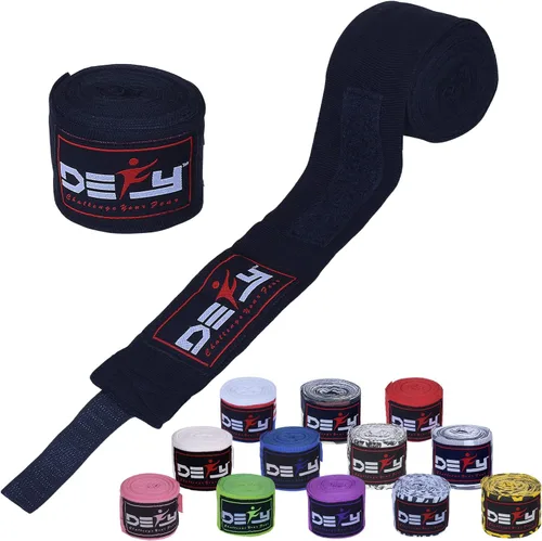 Vista 10 de DEFY Professional – Vendas elásticas profesionales para manos, de 180 pulgadas (457.2 cm), para boxeo, muay thai, MMA, para hombre y mujer - Par Rojo