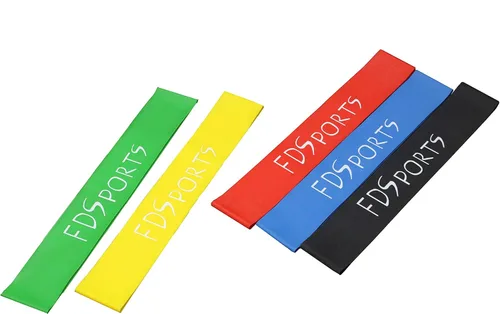 Vista 3 de FixtureDisplays® FDS 16052 - Juego de 5 bandas de resistencia, bandas de ejercicio/resistencia para piernas, bandas de entrenamiento y terapia física