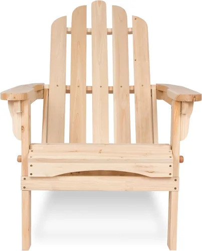 Vista 4 de Shine Company 4658N Marina II Adirondack - Silla plegable de madera para exteriores, para jardín, patio trasero, hoguera y cubierta, natural
