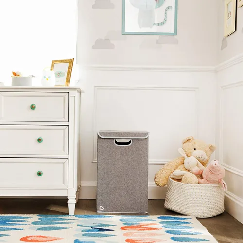 Vista 4 de Munchkin® Hamper™ Organizador de lavandería con tapa, gris
