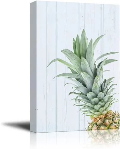 Vista 24 de Wall26 - Lienzo decorativo para pared (12.0 x 18.0 in), diseño de cactus sobre fondo azul