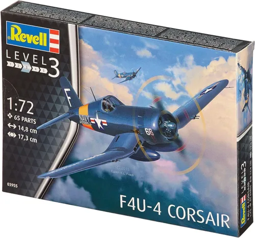 Vista 10 de Revell 03955 F4U-4 Corsair Modelo Kit, 5.8 in Longitud,6.8 in spanwidth