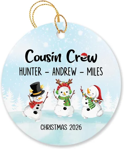 Vista 13 de Árbol de Navidad personalizado para abuelos y nietos 2023, un nieto hace la vida más grandioso, adorno personalizado con nombre y texto, adornos