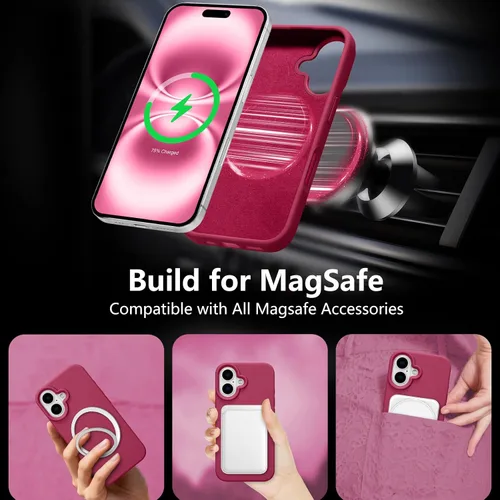 Vista 203 de Funda magnética de silicona para iPhone 13 Pro, color blanco antiguo [Compatible con Magsafe] [Forro de microfibra suave antiarañazos], funda