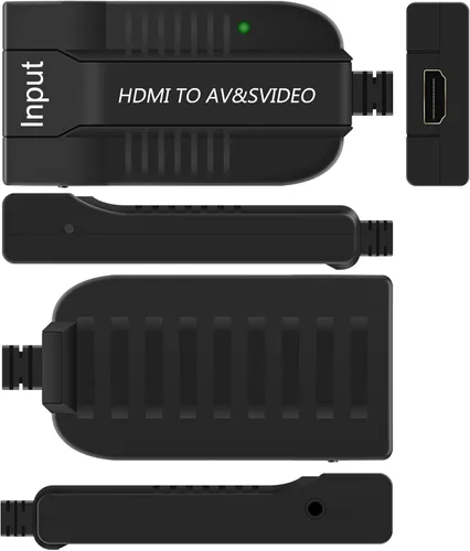 Vista 5 de HD 1080p HDMI a macho AV 3RCA S-Video compuesto convertidor de audio adaptador compatible con PAL/NTSC con micro cable