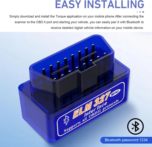 Vista 6 de Escáner OBD2, ELM327 V2.1 Herramienta de diagnóstico Bluetooth, lector universal de código de automóvil para Android iOS, monitor de datos