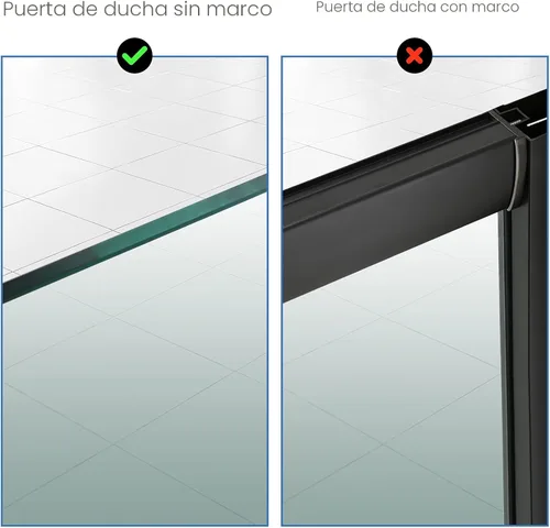 Vista 4 de Simtive Ganchos para Puerta de Ducha (Paquete de 2), Ganchos para Toallas para Baño de Vidrio Sin Marco para Squeegee, Negro