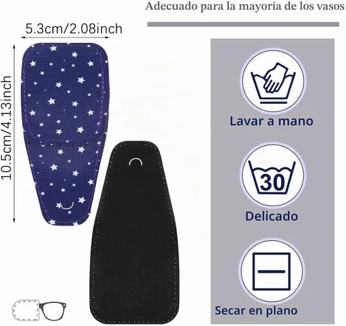 Vista 3 de Sosation 10 piezas de parches oculares para ojo izquierdo o derecho de adultos, parche para gafas, estilos mixtos (estilo surtido)