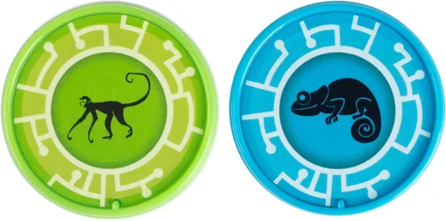 Vista 4 de Wild Kratts Climbers Figuras de Acción Coleccionables y Discos (8 piezas) Incluye 4 Discos de Poder de Criatura + 4 Animales - Juguetes con Licencia