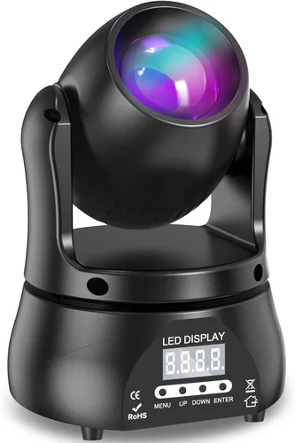 Vista 12 de 2PCS 40W LED de cabeza móvil luz RGBW haz iluminación escenario focos con sonido DMX activado modo automático para fiestas, pista de boda, banda