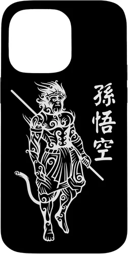 Vista 21 de Funda con letras de personajes chinos para iPhone 16 Sun Wukong Monkey King