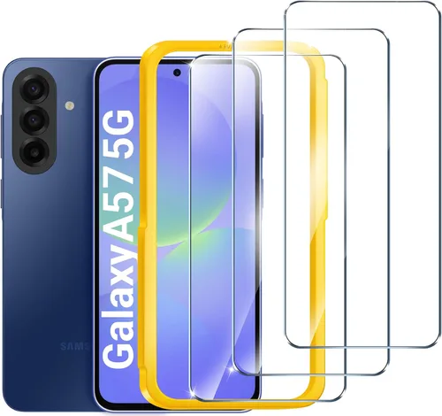 Vista 8 de ivoler - Protector de pantalla para Samsung Galaxy A17 5G/Galaxy A16 5G, película de vidrio templado, marco de alineación, fácil instalación