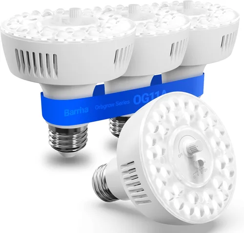 Vista 10 de Barrina Orbgrow OG11A - Bombillas de cultivo para plantas de interior, atenuación y sincronización integradas, 4000K 11W (equivalente a 100 W)