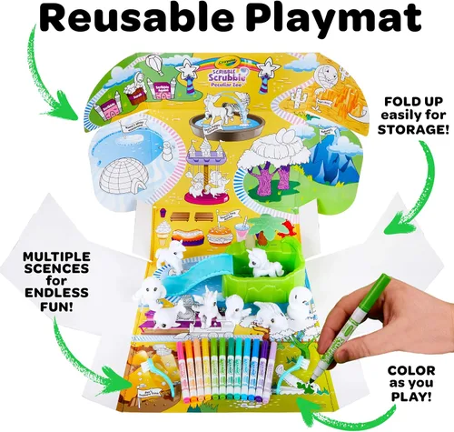 Vista 7 de Crayola 74-7430-E-000 Washimals Peculiar Zoo Playset