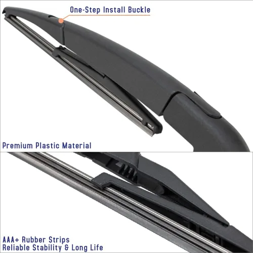 Vista 4 de Kit de brazo y limpiaparabrisas trasero para Jeep Renegade 2015-2022 Sustituye a 68256590AA 68398865AA · Brazo de plástico premium · Hoja