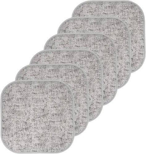 Vista 111 de Sweet Home Collection Cojines de espuma viscoelástica para silla, antideslizantes, diseño de panal de abeja, 16 x 16 pulgadas, paquete de 2