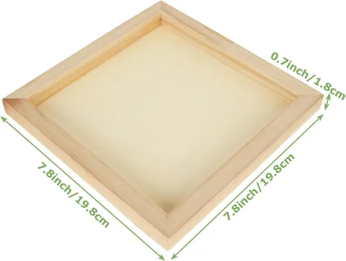 Vista 2 de SHUESS Paquete de 10 paneles de madera de 8 x 8 pulgadas, paneles de lona de madera sin terminar, paneles de madera acunados para pintura, dibujo
