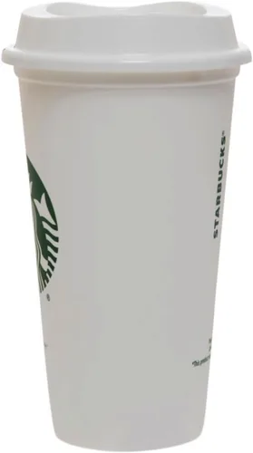Vista 6 de Starbucks Juego de 5 vasos reutilizables de 16 onzas para bebidas calientes con tapa